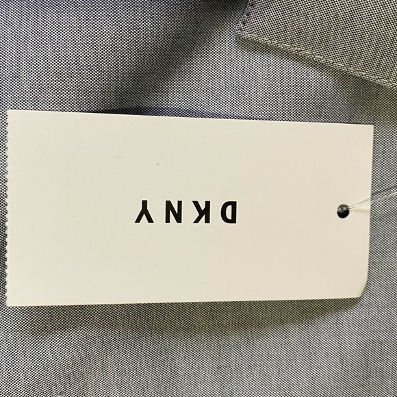 DKNY Mens Light Grey Cotton Lightweight Casual Office Party Slim Fit Shirt-XL - Picture 10 of 14